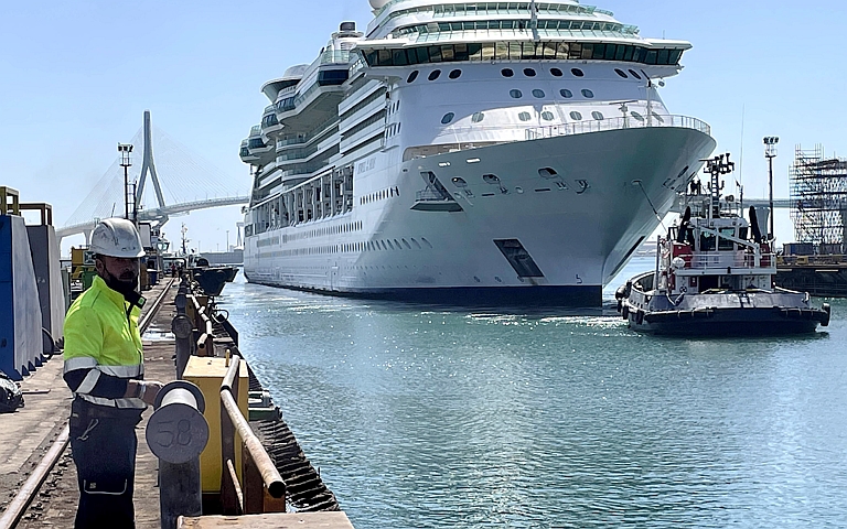 Jewel of the Seas entrando a muelle